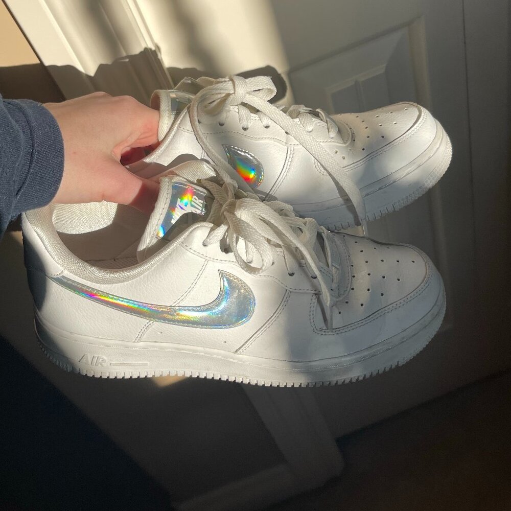 Nike Air Force 'Iridescent Swoosh' White